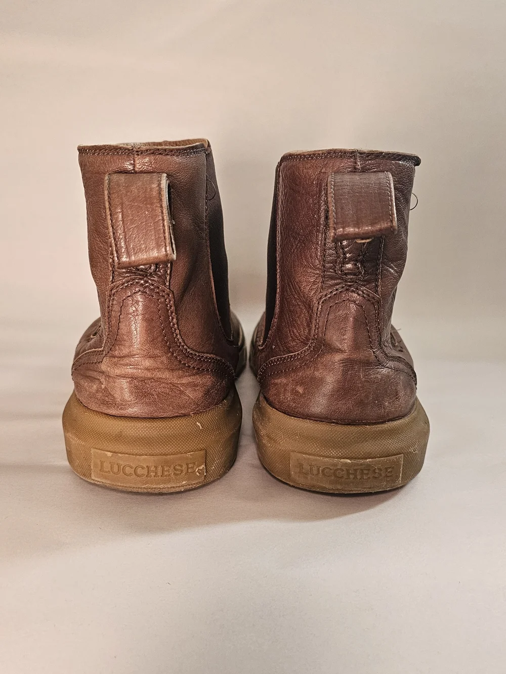 Luchesse Men's Brown Leather Chelsea Boots